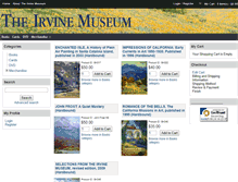 Tablet Screenshot of irvinemuseum.pinnaclecart.com